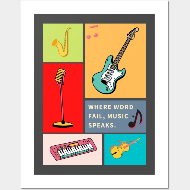 musical instrument Wall Art by BndhtArt